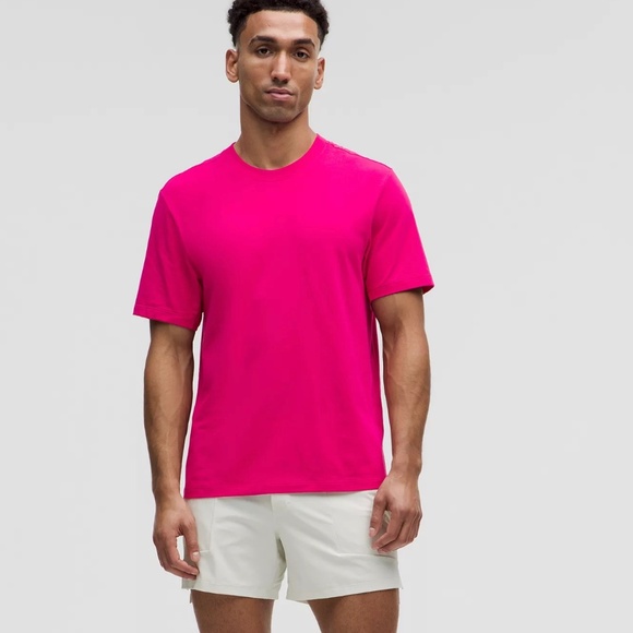 Lululemon Zeroed In Short-Sleeve Shirt – Bright Pink, Size Small (NWOT) - Picture 1 of 6